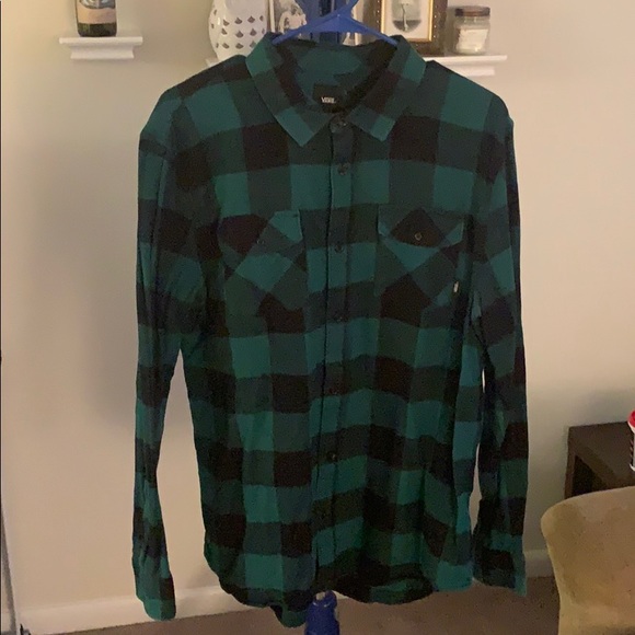 Vans Other - Vans flannel green and black